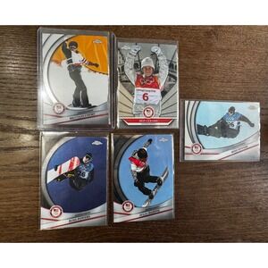 Topps Chrome US Olympic Team Snowboarding Card Lot Red Gerard Julia Marino 5pc